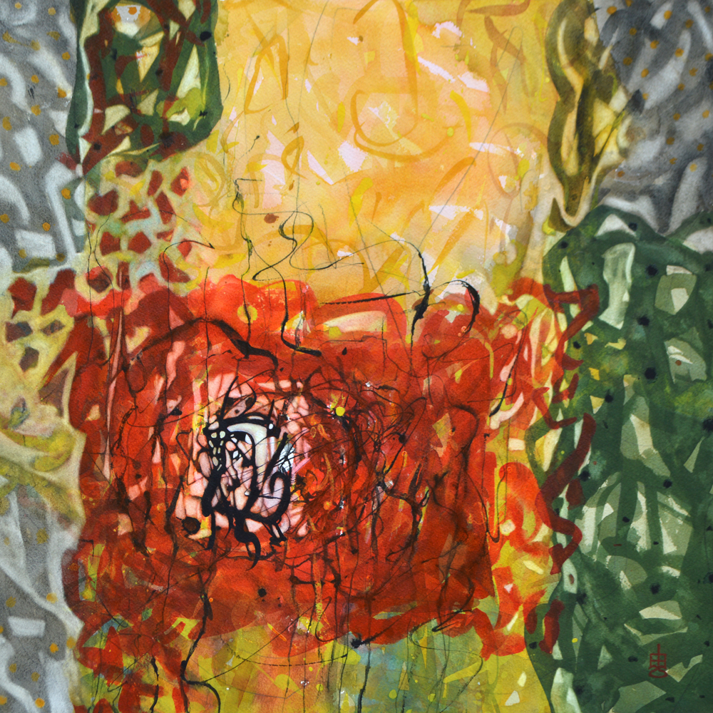 "Dream Rose" watercolor 21 x 21" | Lynda Hoffman-Snodgrass